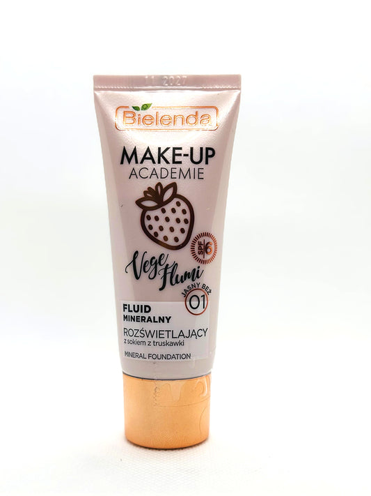 Base Iluminadora Mineral - Bielenda Make-Up Academie Vege Flumi 01